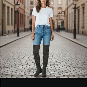 Indigo Charcoal Over-the-Knee Boots